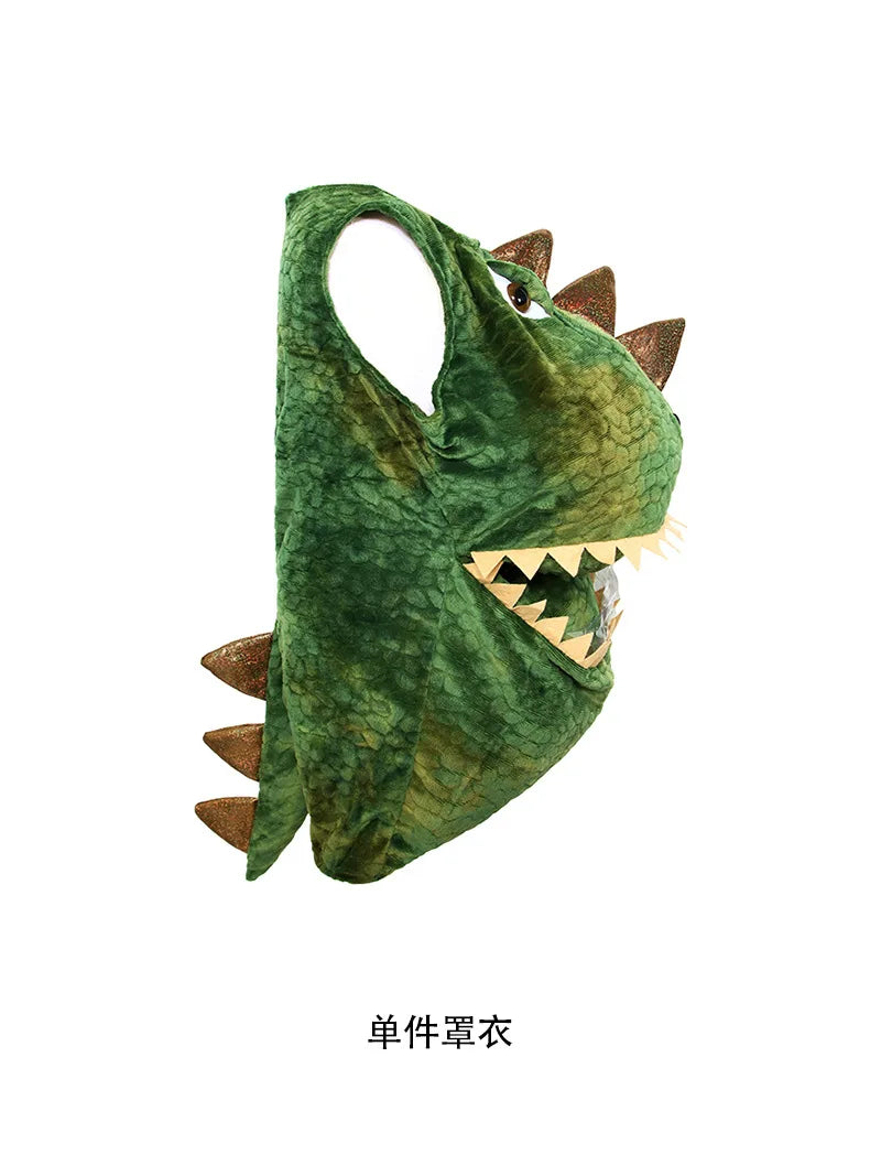 Halloween Costume Sports Dinosaur Doll Costume Role-playing Children Cosplay Green Dinosaur Head