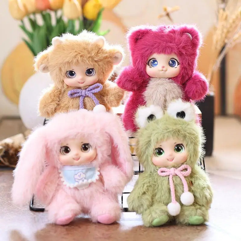 Cartoon Cute Vinyl Animal Plush Doll Stuffed Toys Keychain Lanyard Backpack Pendant Bag Hang Couple Ornaments Ragdoll Kids Gifts