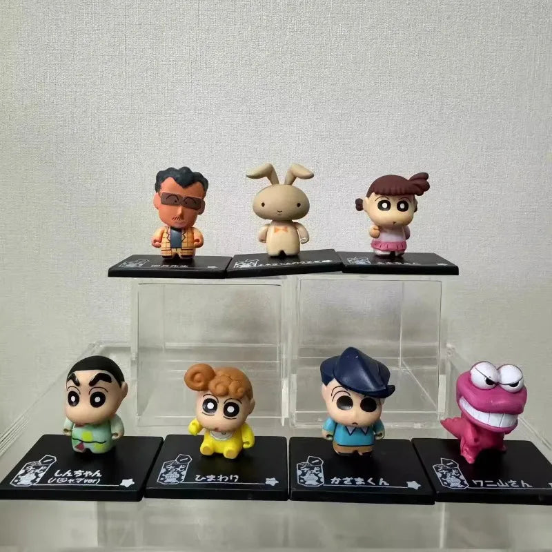 Hot Crayon Shin Chan Cartoon Character Mini Gashapon Figures Collectible Anime Desktop Decor Kid Toys Birthday Gift