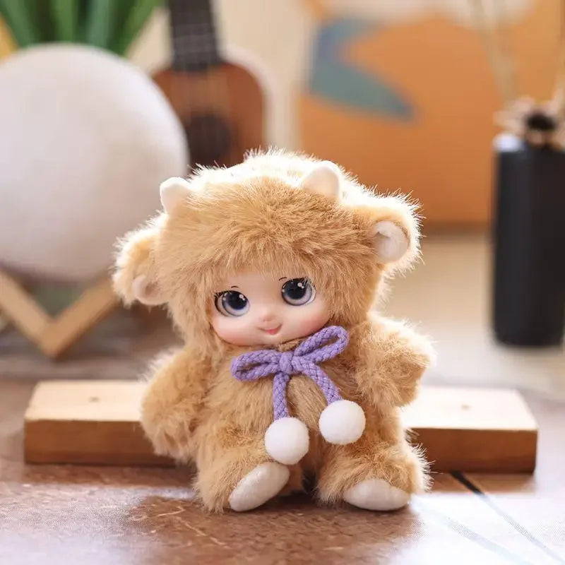 Cartoon Cute Vinyl Animal Plush Doll Stuffed Toys Keychain Lanyard Backpack Pendant Bag Hang Couple Ornaments Ragdoll Kids Gifts