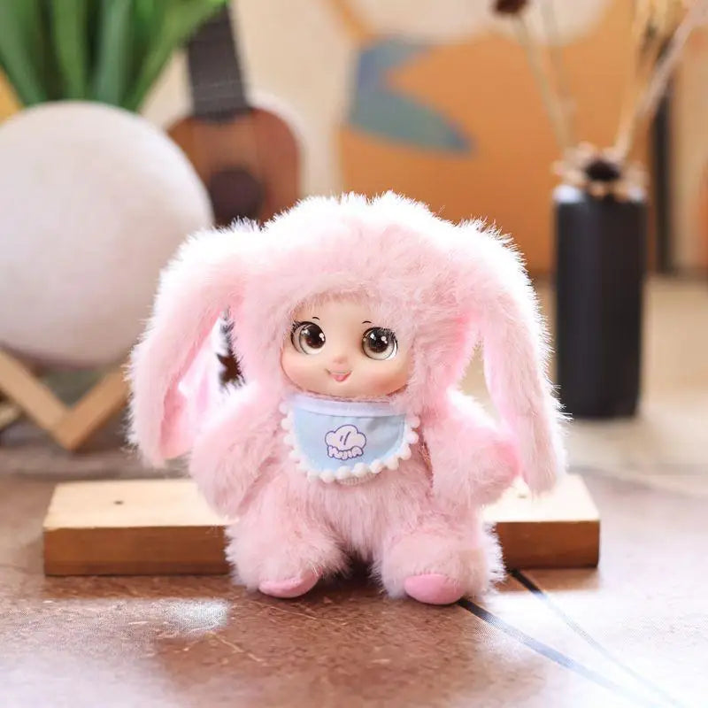 Cartoon Cute Vinyl Animal Plush Doll Stuffed Toys Keychain Lanyard Backpack Pendant Bag Hang Couple Ornaments Ragdoll Kids Gifts