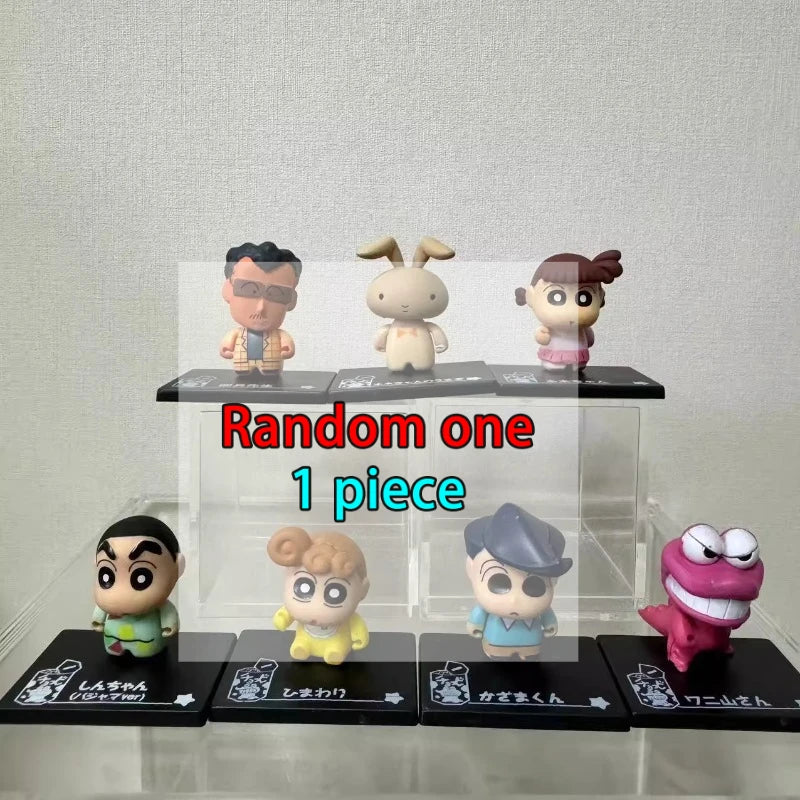 Hot Crayon Shin Chan Cartoon Character Mini Gashapon Figures Collectible Anime Desktop Decor Kid Toys Birthday Gift