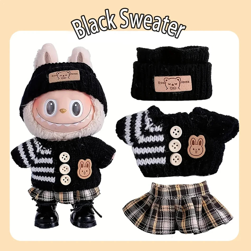 17cm doll clothes and skirt universal V1 V2 V3 for Labubu doll clothing DIY suit Cute girl birthday gift children toys