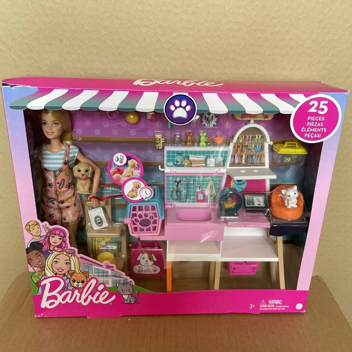 Barbie Doll Pet Store Set Fun Professional Experience Rich Accessories Fashion Matching DIY Girls Children Play Home Toy Gifts