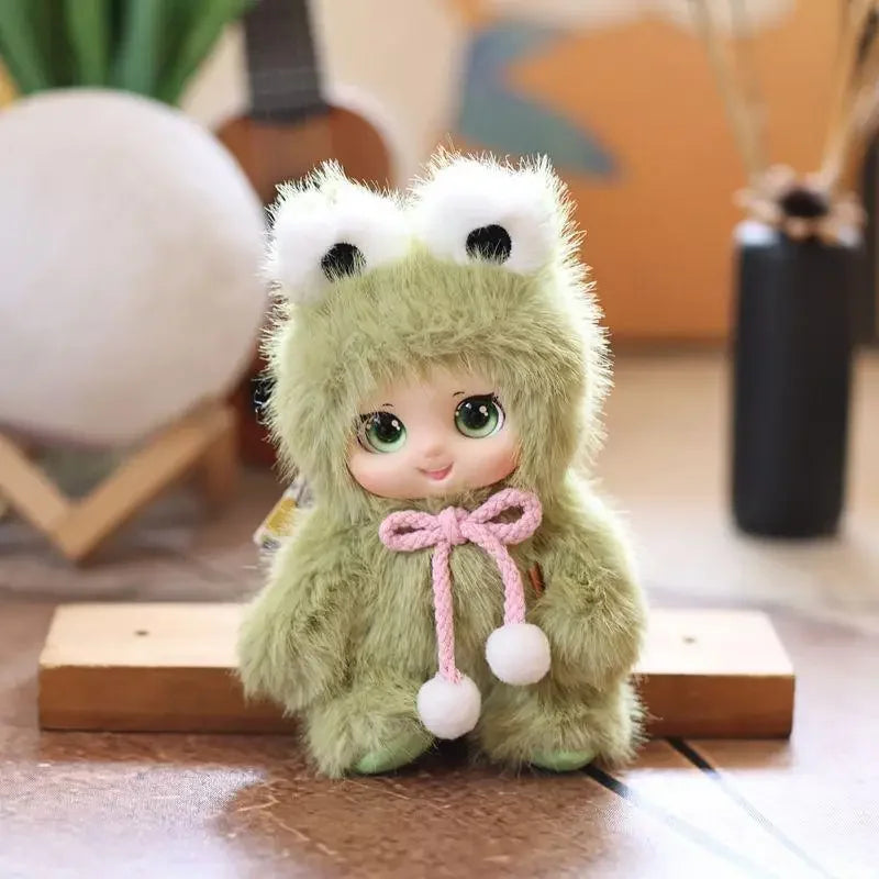 Cartoon Cute Vinyl Animal Plush Doll Stuffed Toys Keychain Lanyard Backpack Pendant Bag Hang Couple Ornaments Ragdoll Kids Gifts