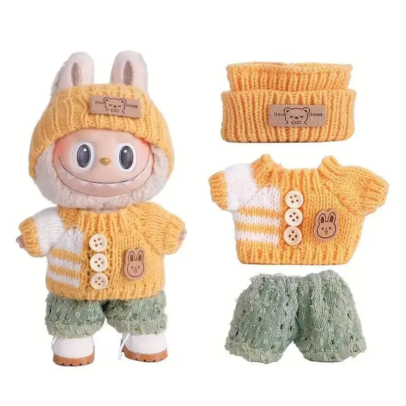 17cm doll clothes and skirt universal V1 V2 V3 for Labubu doll clothing DIY suit Cute girl birthday gift children toys