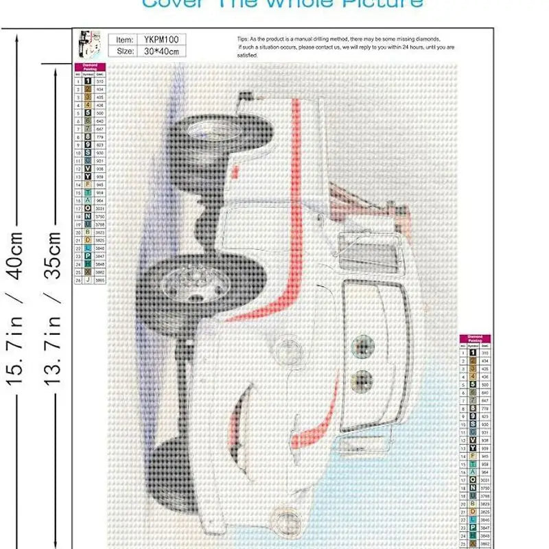 1PC Kids & Adults Cute Cartoon Smiling Tow Truck 5D Diamond Painting Kit, DIY Full Drill Vehicle Character Diamond Art, Crystal