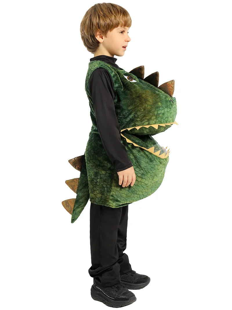 Halloween Costume Sports Dinosaur Doll Costume Role-playing Children Cosplay Green Dinosaur Head