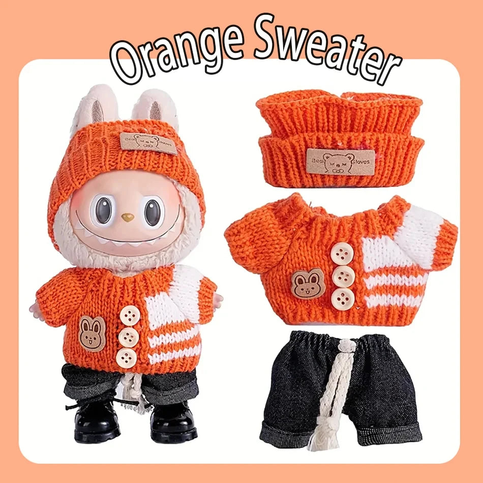 17cm doll clothes and skirt universal V1 V2 V3 for Labubu doll clothing DIY suit Cute girl birthday gift children toys