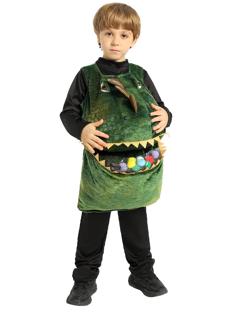Halloween Costume Sports Dinosaur Doll Costume Role-playing Children Cosplay Green Dinosaur Head