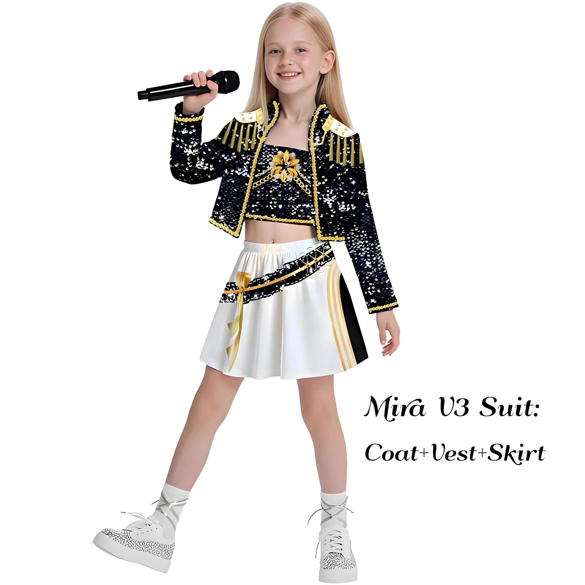 Anime Movie Kids Kpop Demon Hunter Cosplay Rumi Zoey Mira Cosplay Suit Clothes KPop Rumi Zoey Cosplay Costume 3D Print Costume