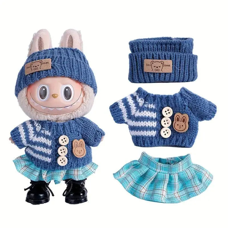 17cm doll clothes and skirt universal V1 V2 V3 for Labubu doll clothing DIY suit Cute girl birthday gift children toys