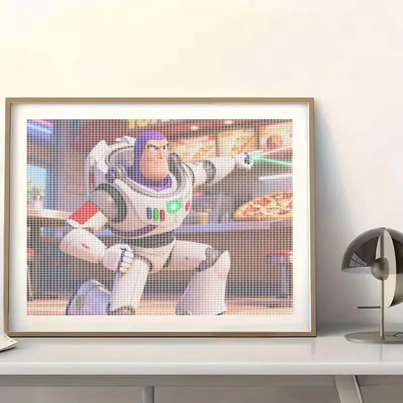 1PC Kids & Adults 5D DIY Full Drill Diamond Painting Kit, Buzz Lightyear Space Ranger Toy Story Cartoon Character Diamond Art, C