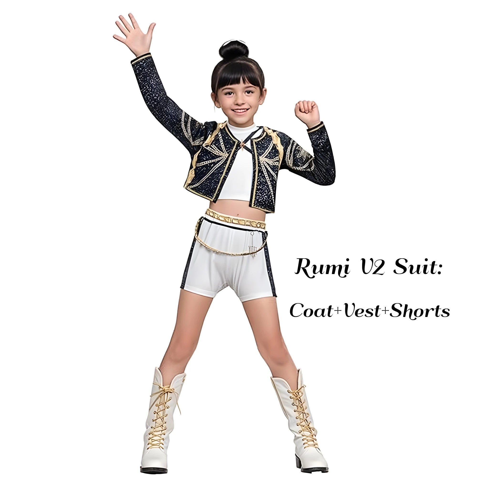Anime Movie Kids Kpop Demon Hunter Cosplay Rumi Zoey Mira Cosplay Suit Clothes KPop Rumi Zoey Cosplay Costume 3D Print Costume