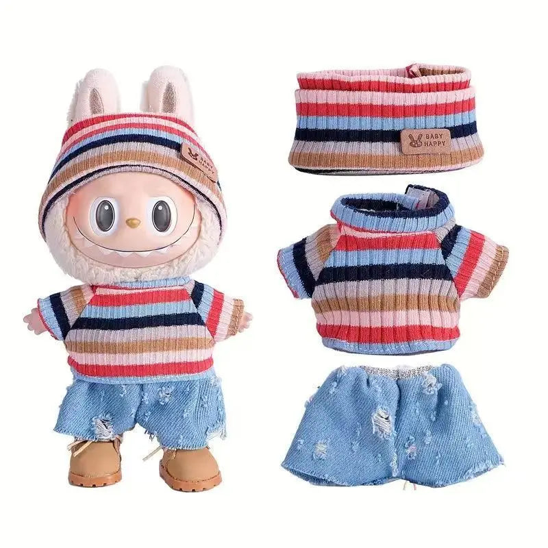 17cm doll clothes and skirt universal V1 V2 V3 for Labubu doll clothing DIY suit Cute girl birthday gift children toys