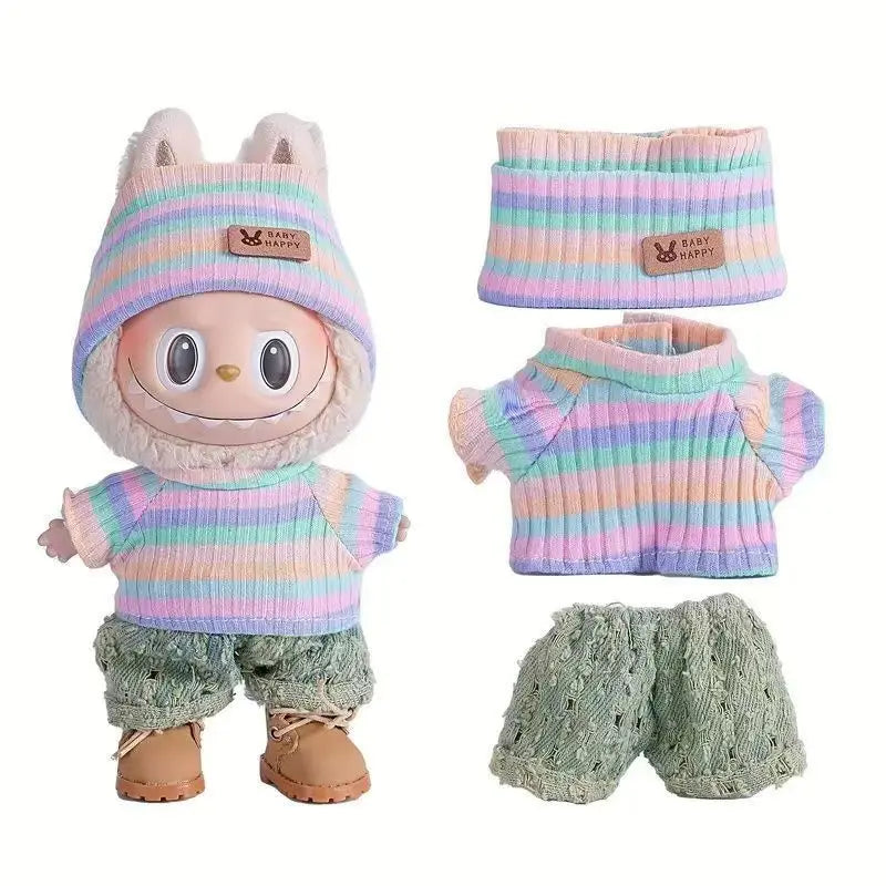 17cm doll clothes and skirt universal V1 V2 V3 for Labubu doll clothing DIY suit Cute girl birthday gift children toys