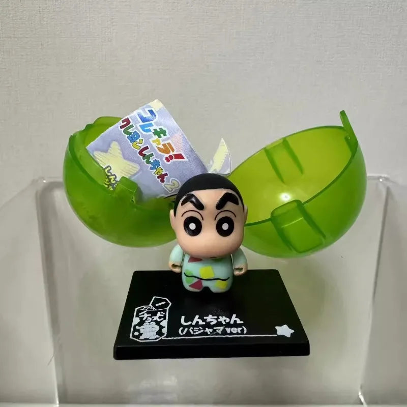 Hot Crayon Shin Chan Cartoon Character Mini Gashapon Figures Collectible Anime Desktop Decor Kid Toys Birthday Gift