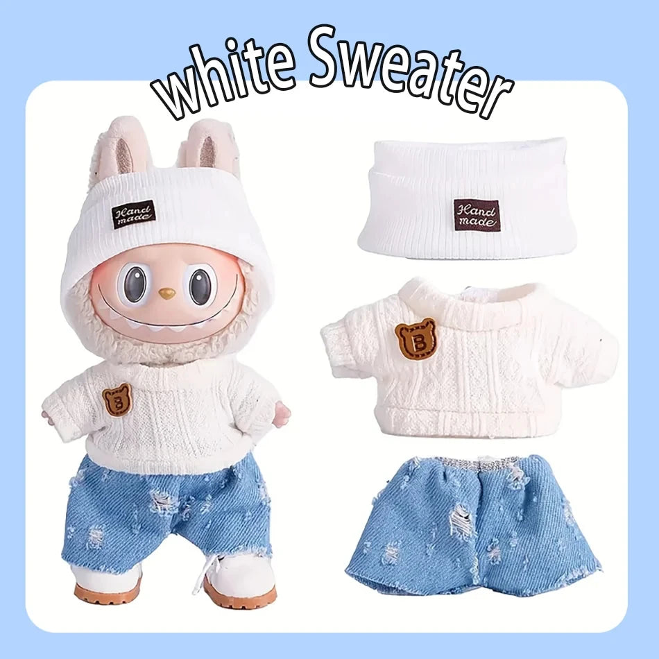 17cm doll clothes and skirt universal V1 V2 V3 for Labubu doll clothing DIY suit Cute girl birthday gift children toys