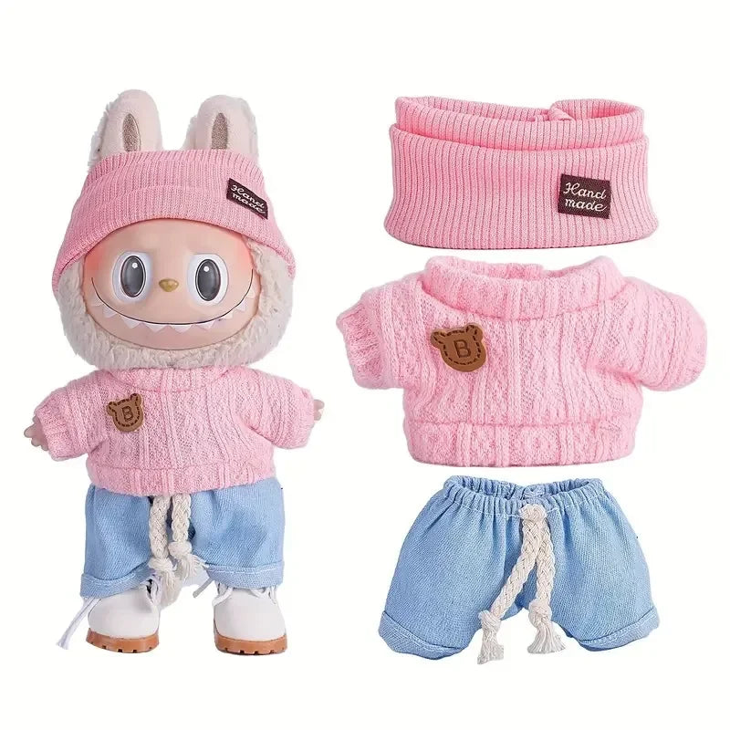 17cm doll clothes and skirt universal V1 V2 V3 for Labubu doll clothing DIY suit Cute girl birthday gift children toys