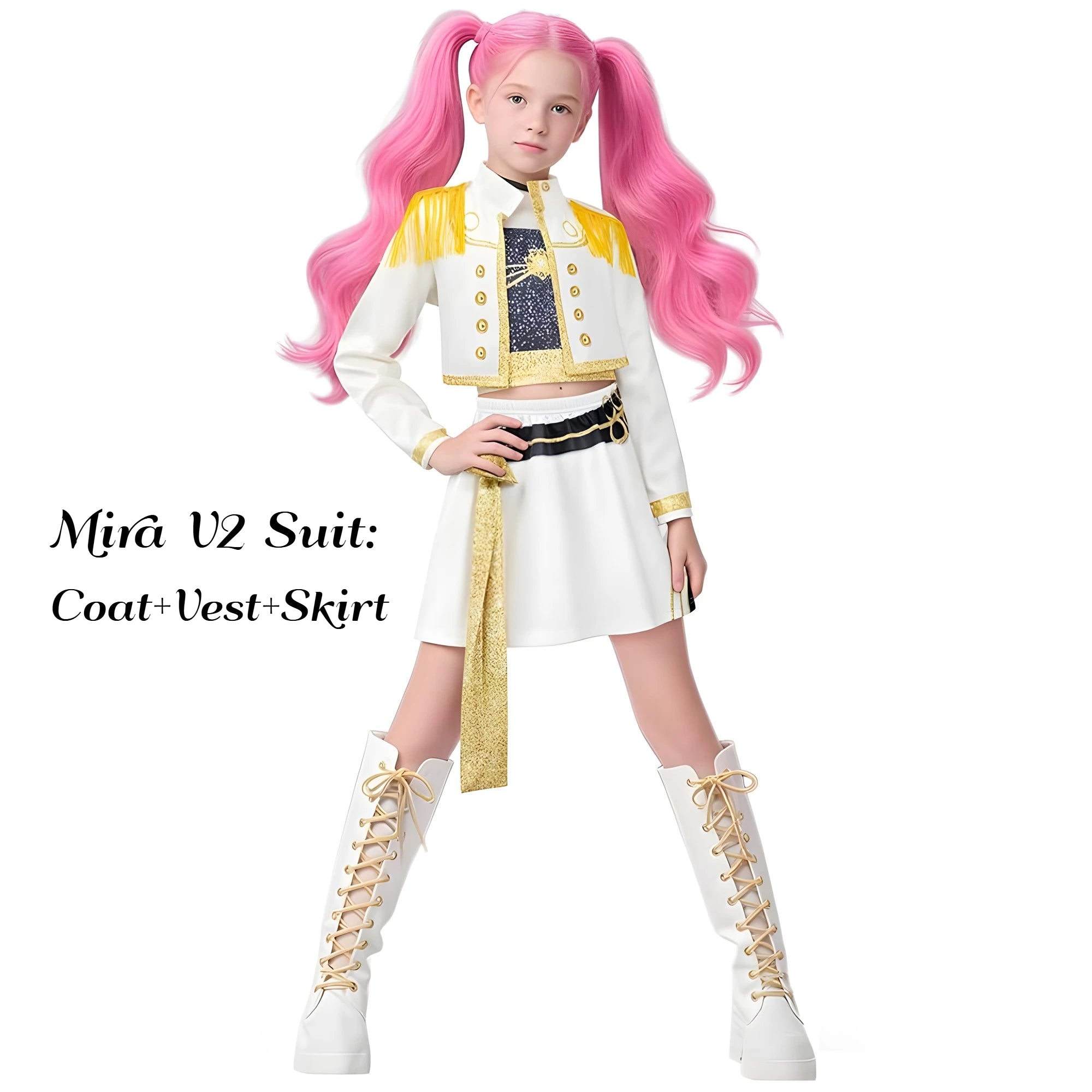 Anime Movie Kids Kpop Demon Hunter Cosplay Rumi Zoey Mira Cosplay Suit Clothes KPop Rumi Zoey Cosplay Costume 3D Print Costume