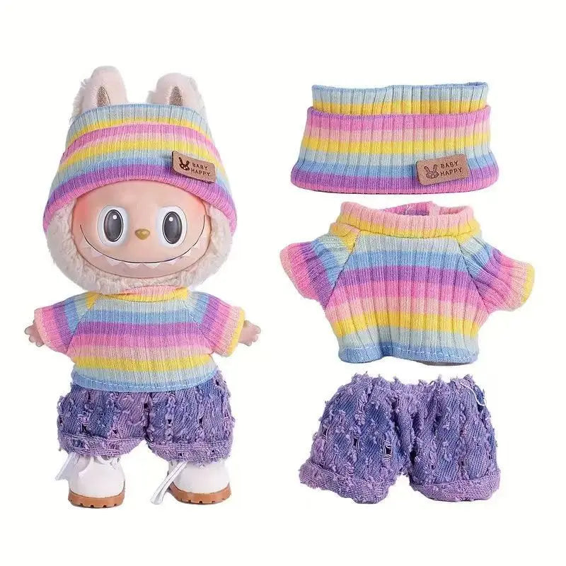 17cm doll clothes and skirt universal V1 V2 V3 for Labubu doll clothing DIY suit Cute girl birthday gift children toys