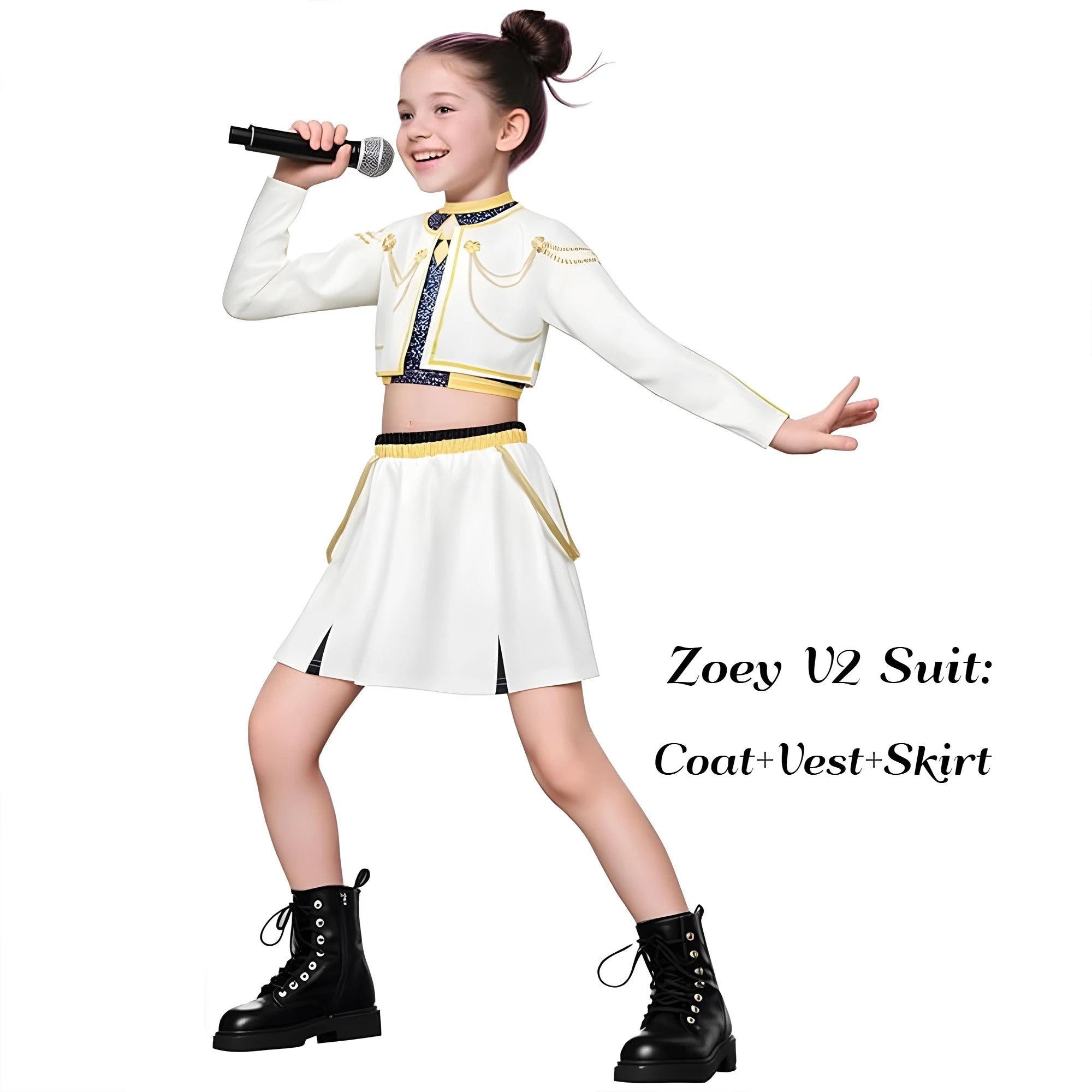 Anime Movie Kids Kpop Demon Hunter Cosplay Rumi Zoey Mira Cosplay Suit Clothes KPop Rumi Zoey Cosplay Costume 3D Print Costume