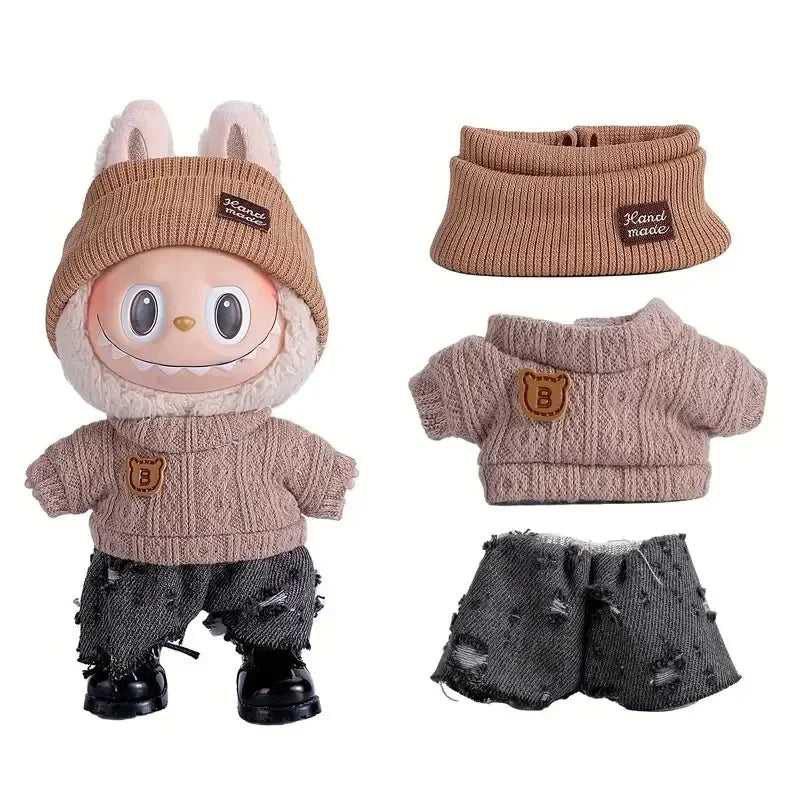 17cm doll clothes and skirt universal V1 V2 V3 for Labubu doll clothing DIY suit Cute girl birthday gift children toys