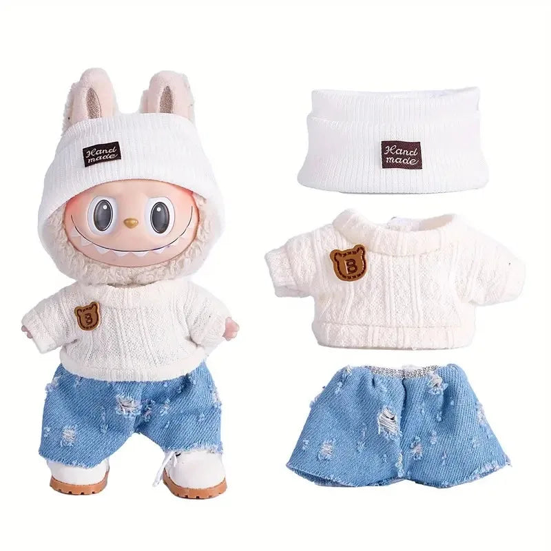 17cm doll clothes and skirt universal V1 V2 V3 for Labubu doll clothing DIY suit Cute girl birthday gift children toys