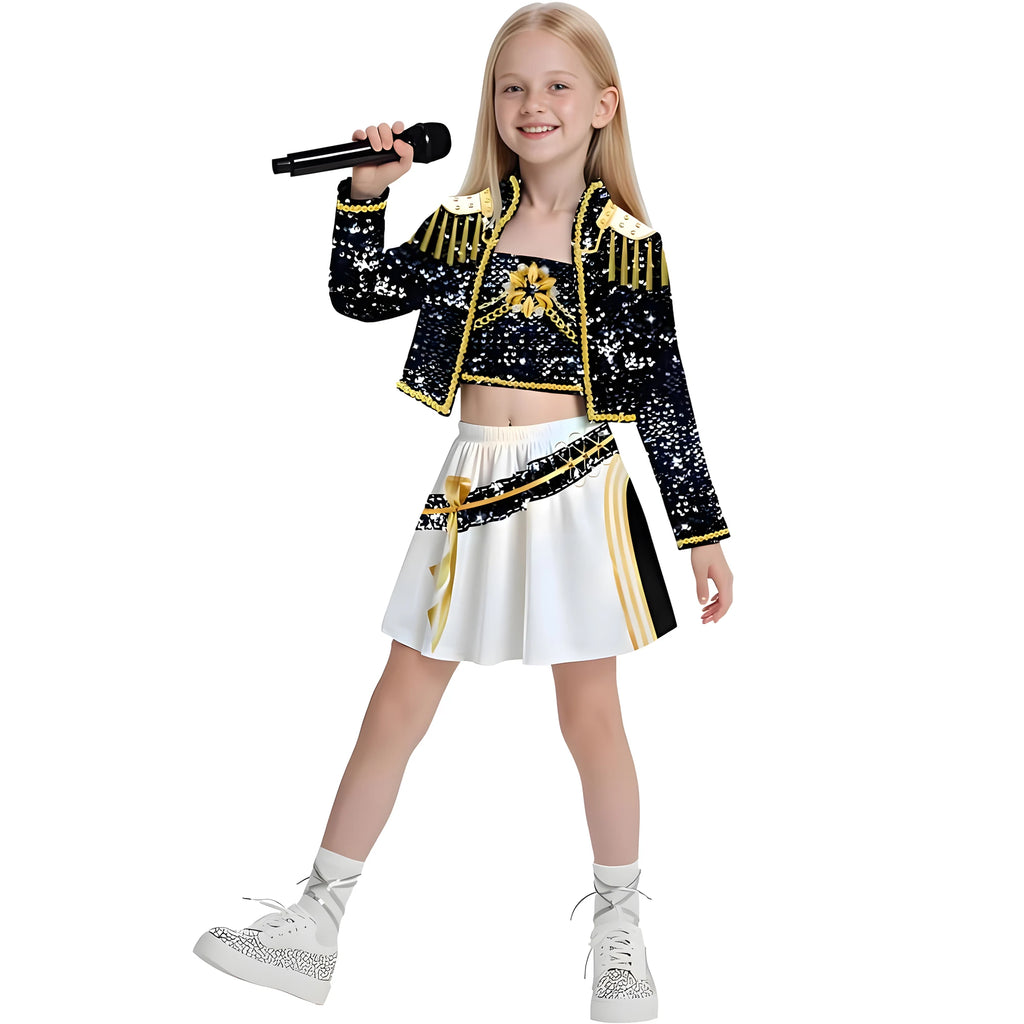 Anime Movie Kids Kpop Demon Hunter Cosplay Rumi Zoey Mira Cosplay Suit Clothes KPop Rumi Zoey Cosplay Costume 3D Print Costume