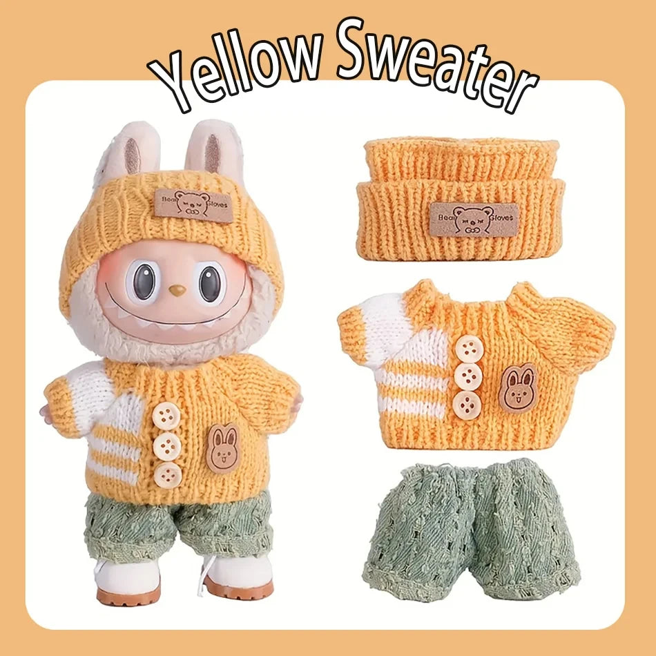 17cm doll clothes and skirt universal V1 V2 V3 for Labubu doll clothing DIY suit Cute girl birthday gift children toys