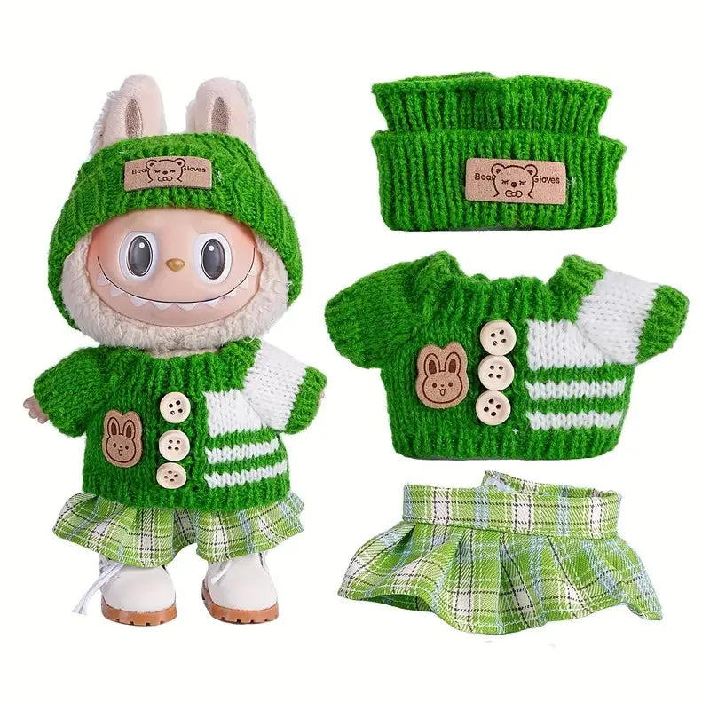 17cm doll clothes and skirt universal V1 V2 V3 for Labubu doll clothing DIY suit Cute girl birthday gift children toys